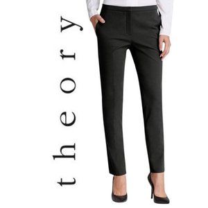 Theory Fia High-Rise Stretch Ankle Straight Pants
